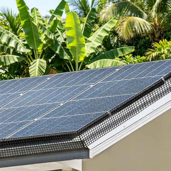 8inch X 1 00ft Solar Panel Bird Guard Kit, Rust-Proof PVC Coated Critter Guard Mesh With 1 00pcs Aluminum Fasteners — image 2