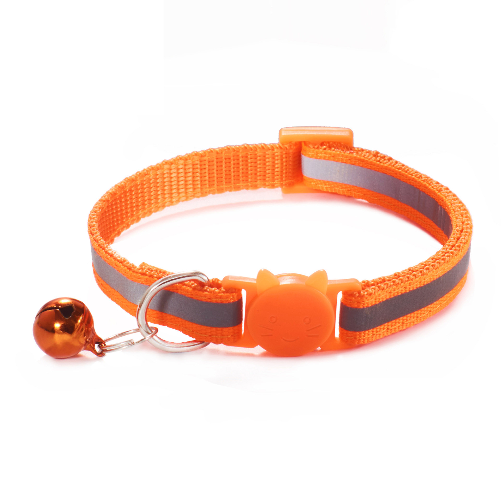 1.0 Colorful Reflective Cat Head Safety Clasp Collar Cat Collar Pet Cat Bell — image 15