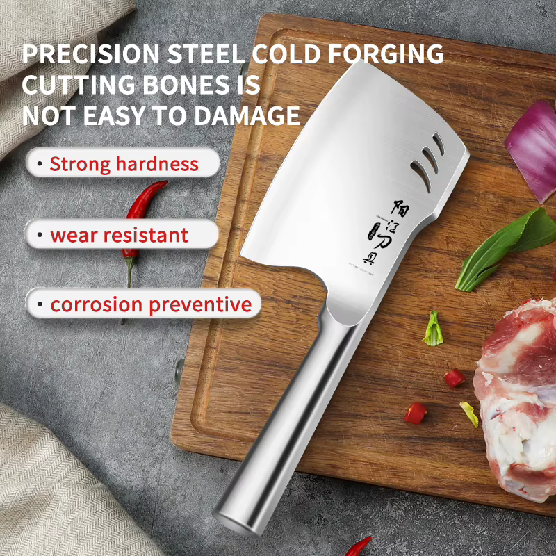 All steel axe knife, stainless steel forging, bone crusher special tool, multi-functional tool, hard food processing special tool — image 2