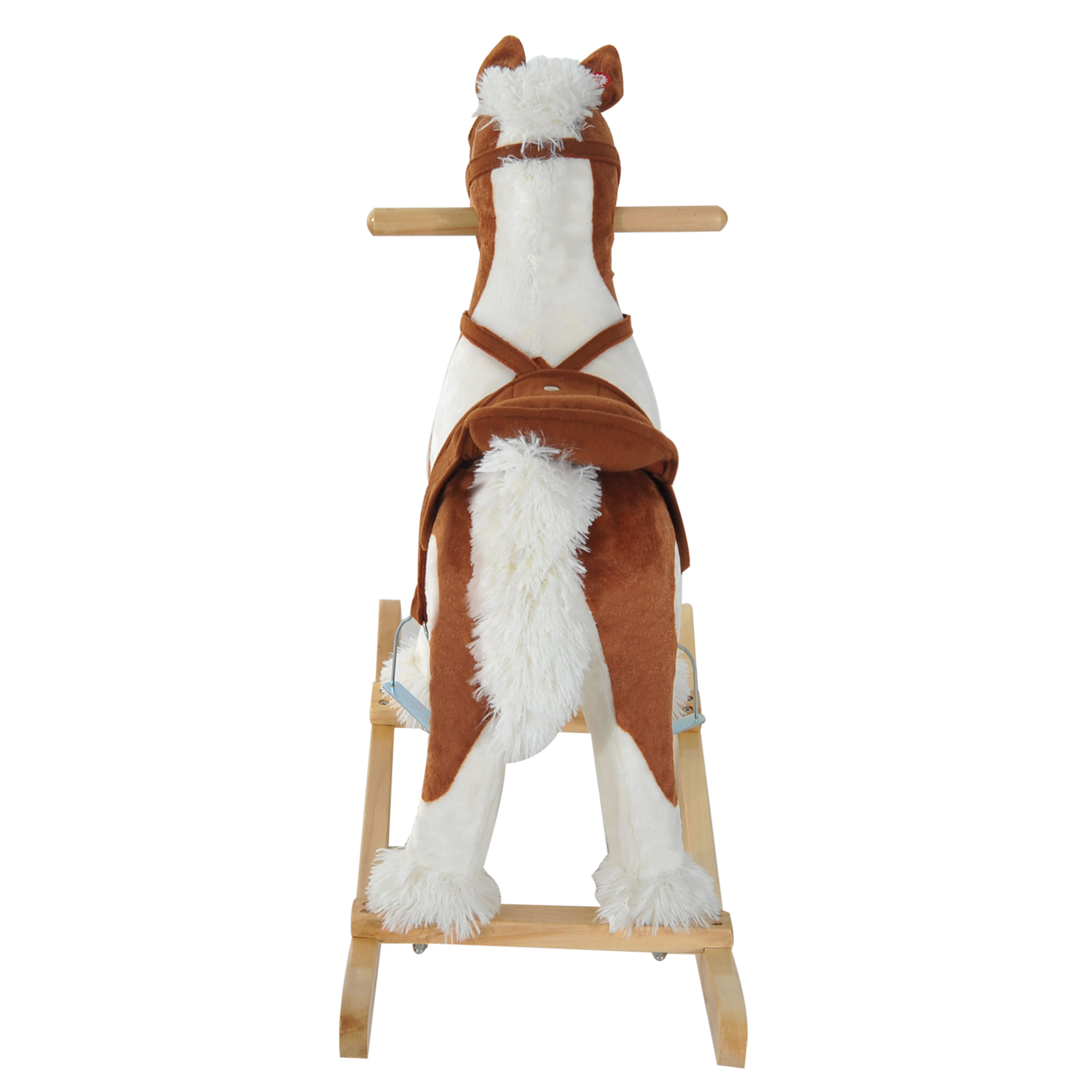 Toddler Rocking Horse, Kids Plush Rocking Chair Toy with Nursery Rhyme Music Brown — image 2