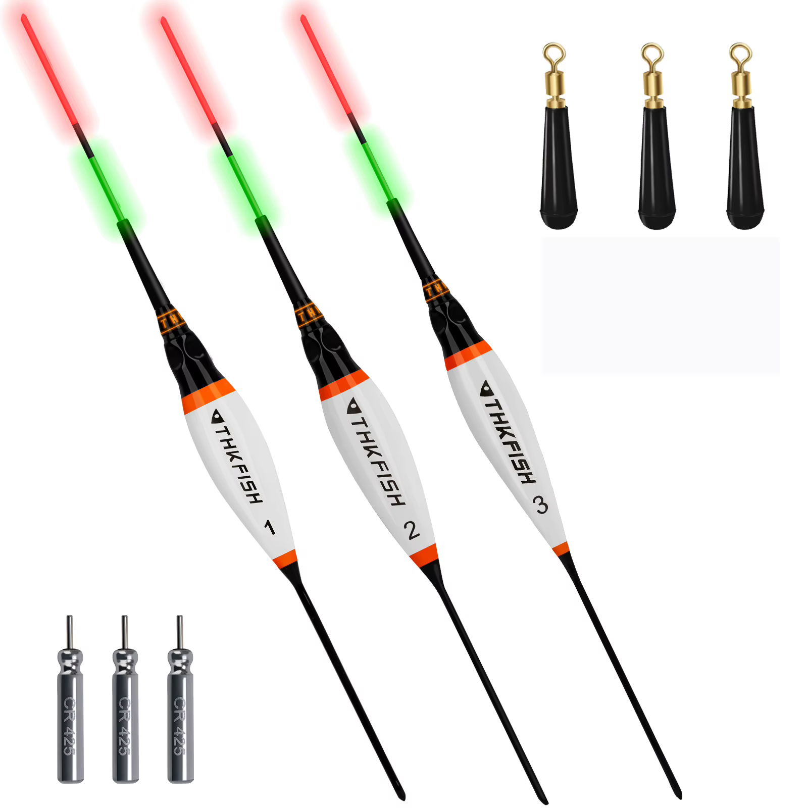 Bobina de Pesca Electrónica con LED Luminosa para Pescar en Noche - Flotadores Verticales 1.4g-2.1g — imagen 1