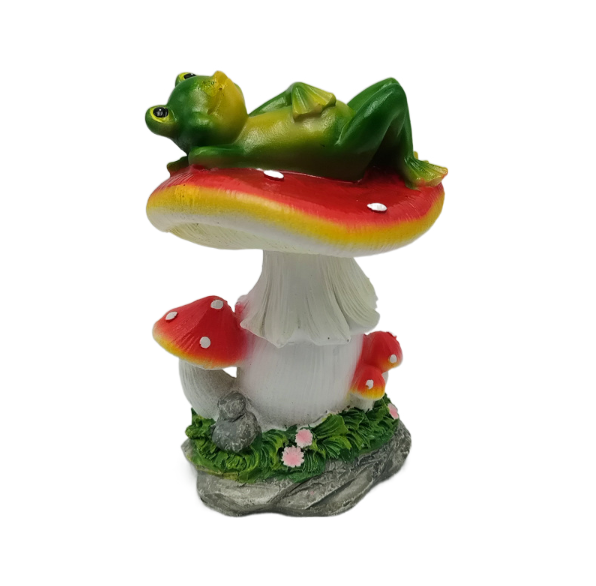 Frog and Mushroom Courtyard Balcony Bonsai Decoration