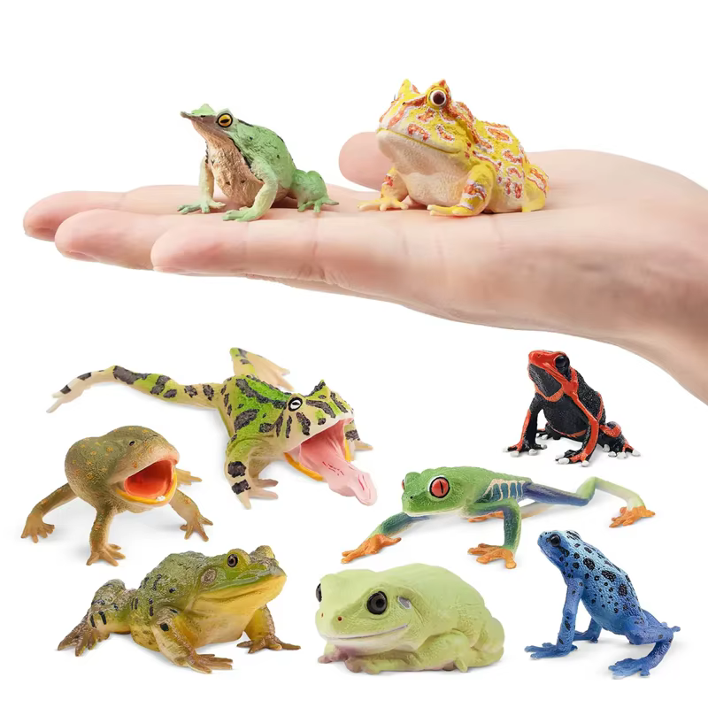12 Piezas de Figuras de Ranas de Simulación, Juguetes de Animales Reptiles, Mini Ranas de Figuras, Muñecos de Acción, Juguetes para Niños, Juego de Regalo y Decoración de Pasteles — imagen 2