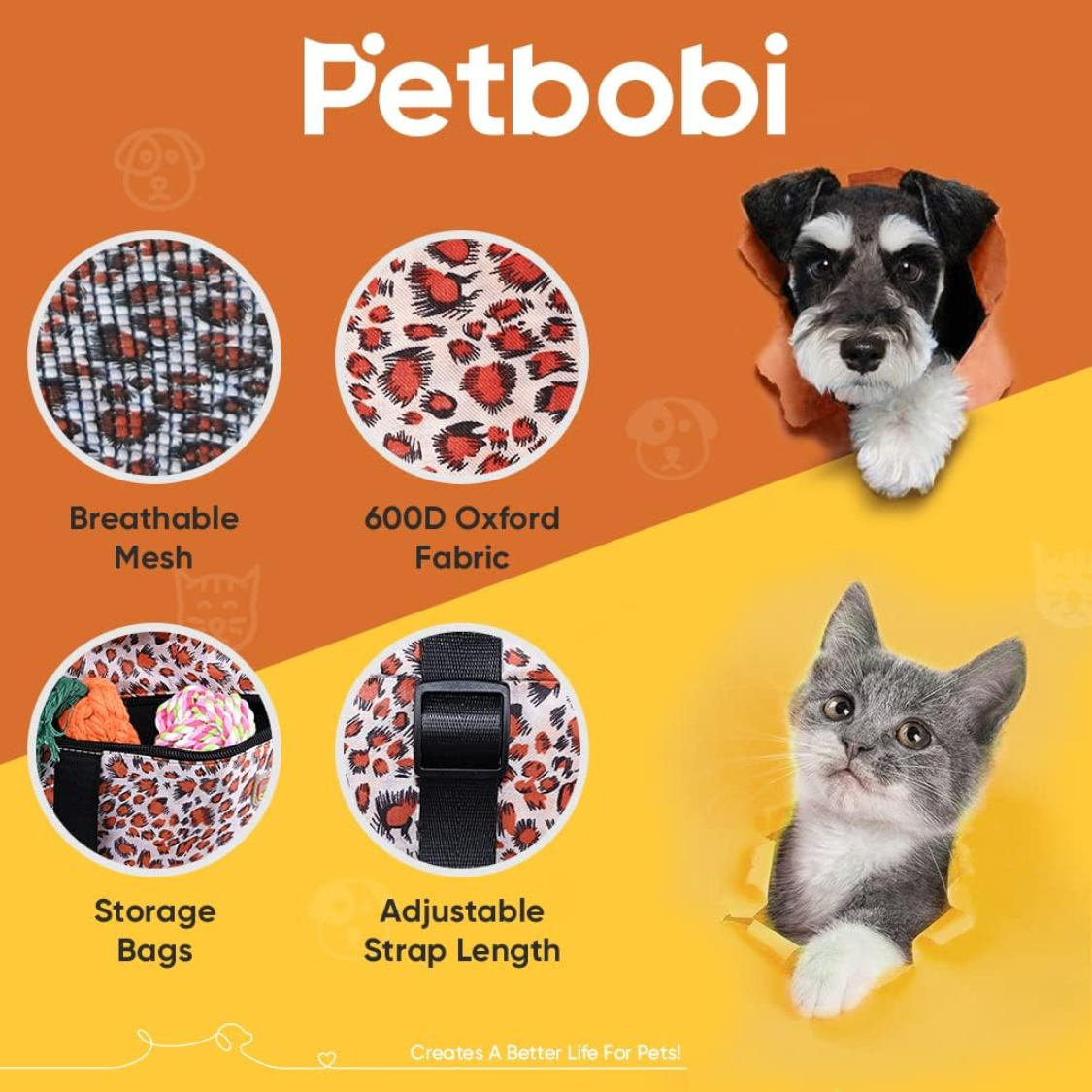 Small Dog Car Seat, Dog Car Booster Seat For Small Medium Dogs Foldable Front Seat Safety With Sturdy PVC Tube Frame, Breathable Mesh — image 4