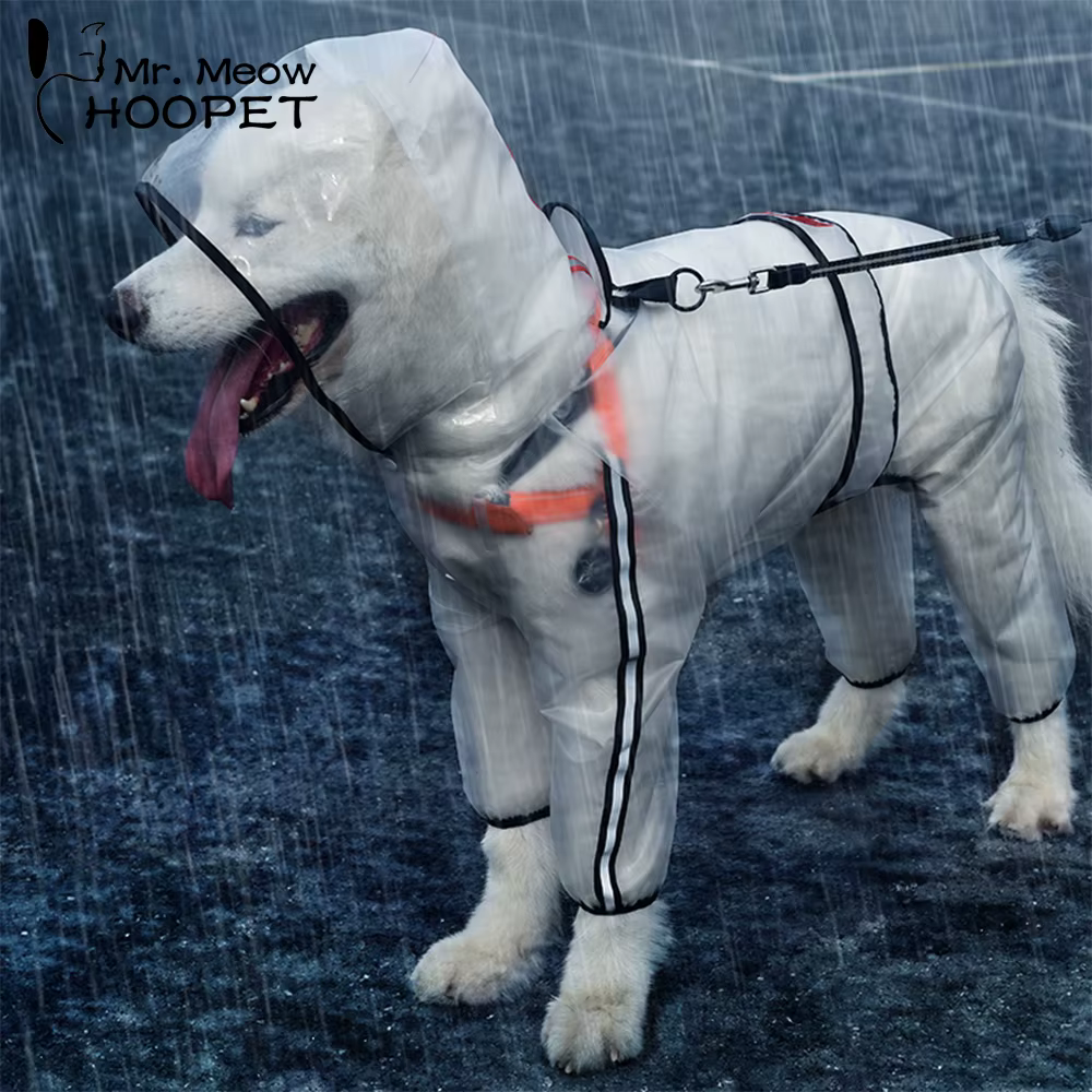 Chaquetón de Lluvia para Perros Grande - Transparente, Impermeable y Ligero para Pequeños y Grandes Canes — imagen 1