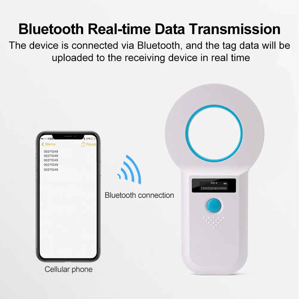 Rechargeable RFID Card ID Reader ISO11784/5 Pet Scanner 134kHz 125kHz Chip Transponder USB 2.0 Microchip Scanner For Animals — image 2