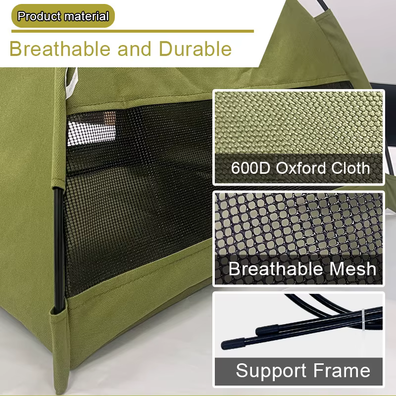 Pet Tent for Puppies and Kittens, Indoor Outdoor Camping, Picnic, Grass Outing, Cozy Cabin, Lightweight Portable — image 5