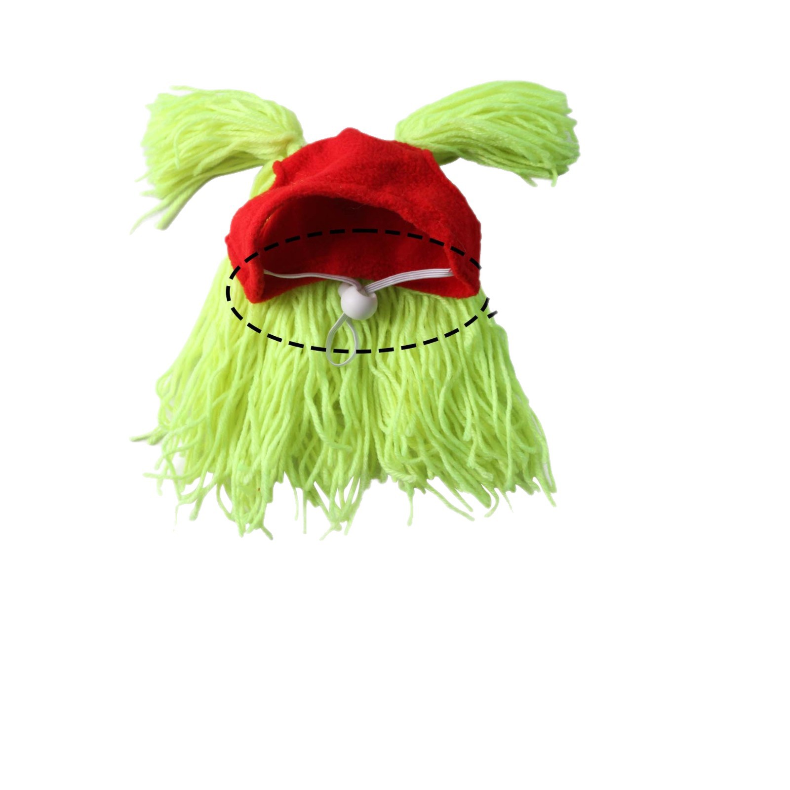 Pet wool hat for cats with funny double braided hairstyle — image 2