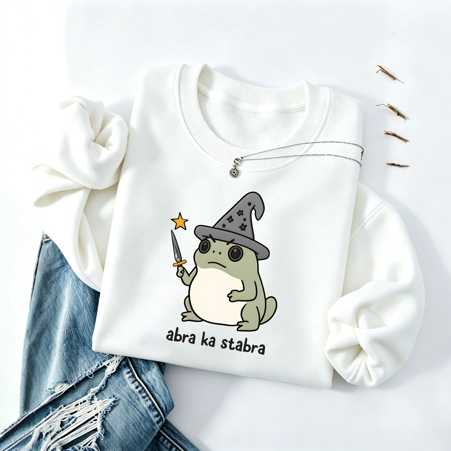 Frog printed fleece hoodie — image 4