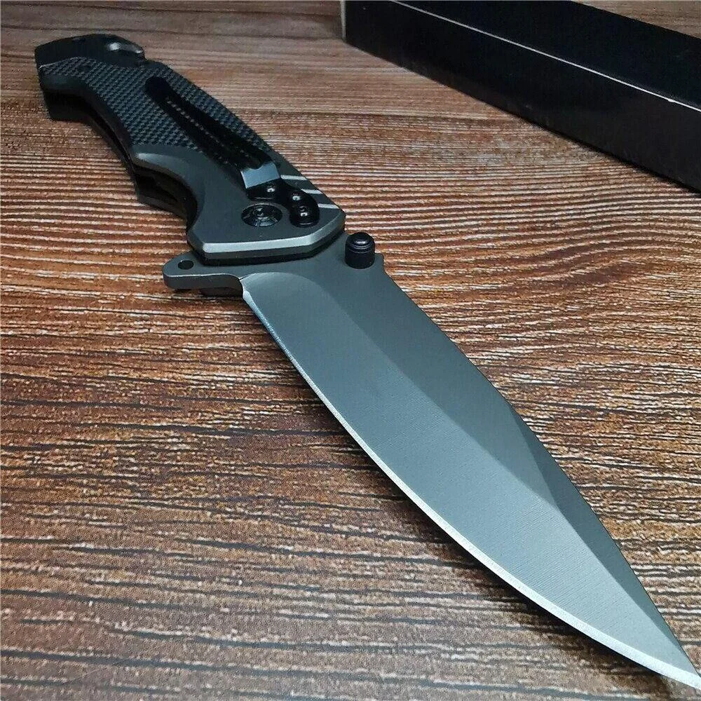 9" SPRING ASSISTED FOLDING STILETTO TACTICAL KNIFE Blade Pocket Tactical Knives — image 1