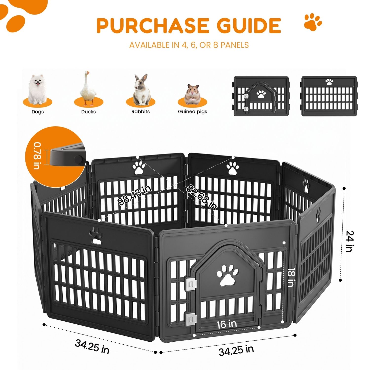 Plastic Dog With Movable Enclosure, Suitable For Small And Medium-sized Dogs, Cats And Rabbits — image 7