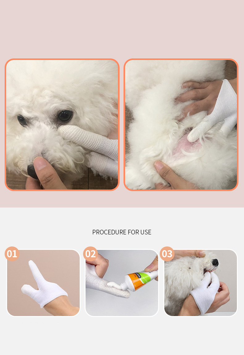 Cepillo Dental para Mascotas - Cubiertas de Dientes Caninos para Perros y Gatos — imagen 1