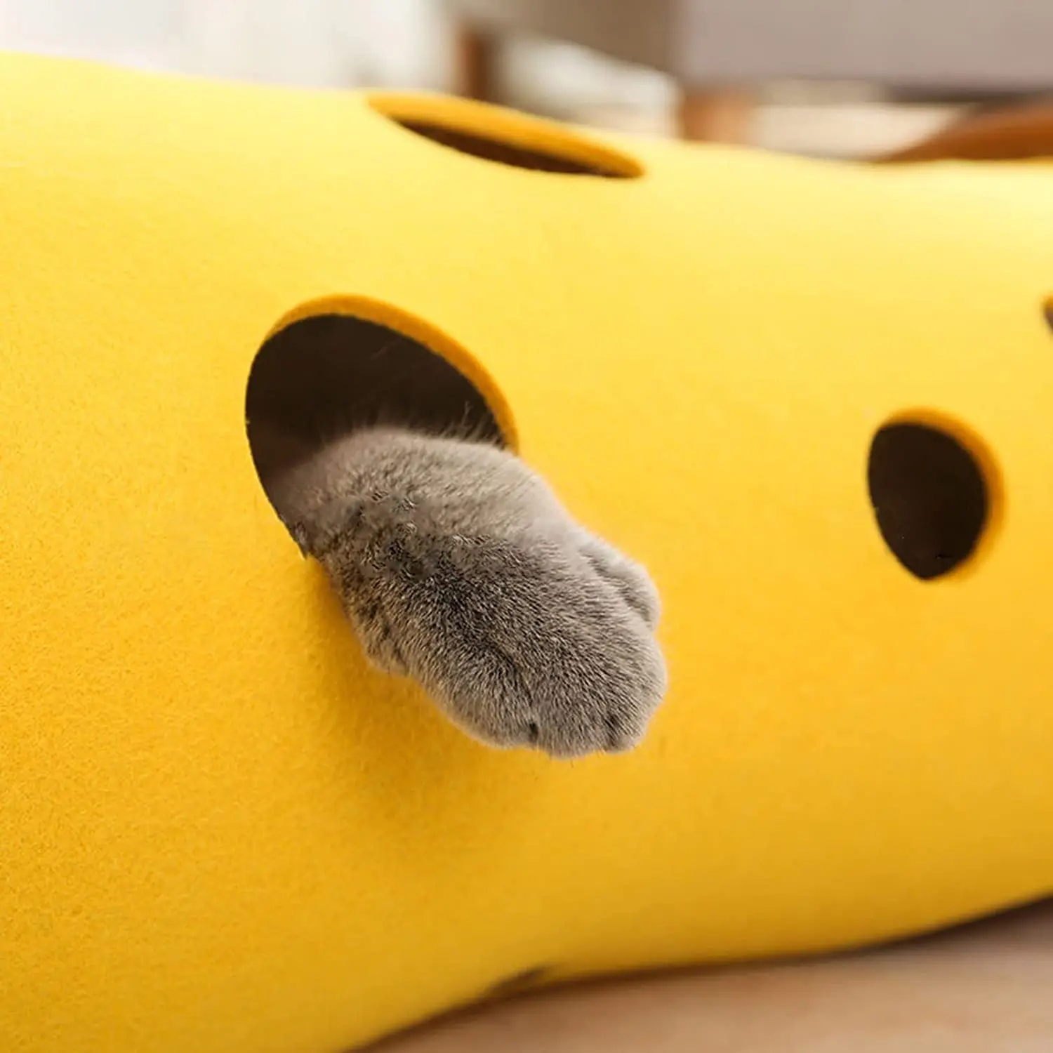 Cat Tunnels Bed Foldable Pet Tunnel Tube Bed with Holes DIY Cats Play Mat Cat Activity Rug Toy for Interactive — image 3