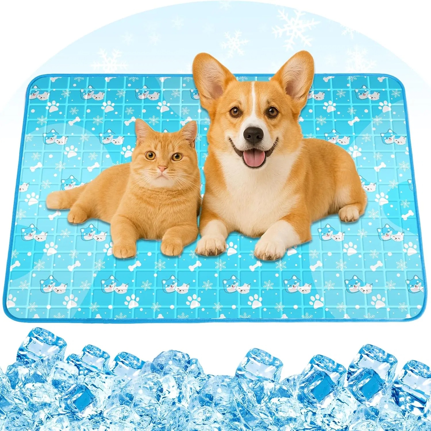 Manta de Enfriamiento para Perros, Colchón de Enfriamiento No Tóxico con Gel Sólido, Manta Auténticamente Enfriante para Caninos, Impermeable y Duradero para Interior y Exterior en Verano — imagen 2