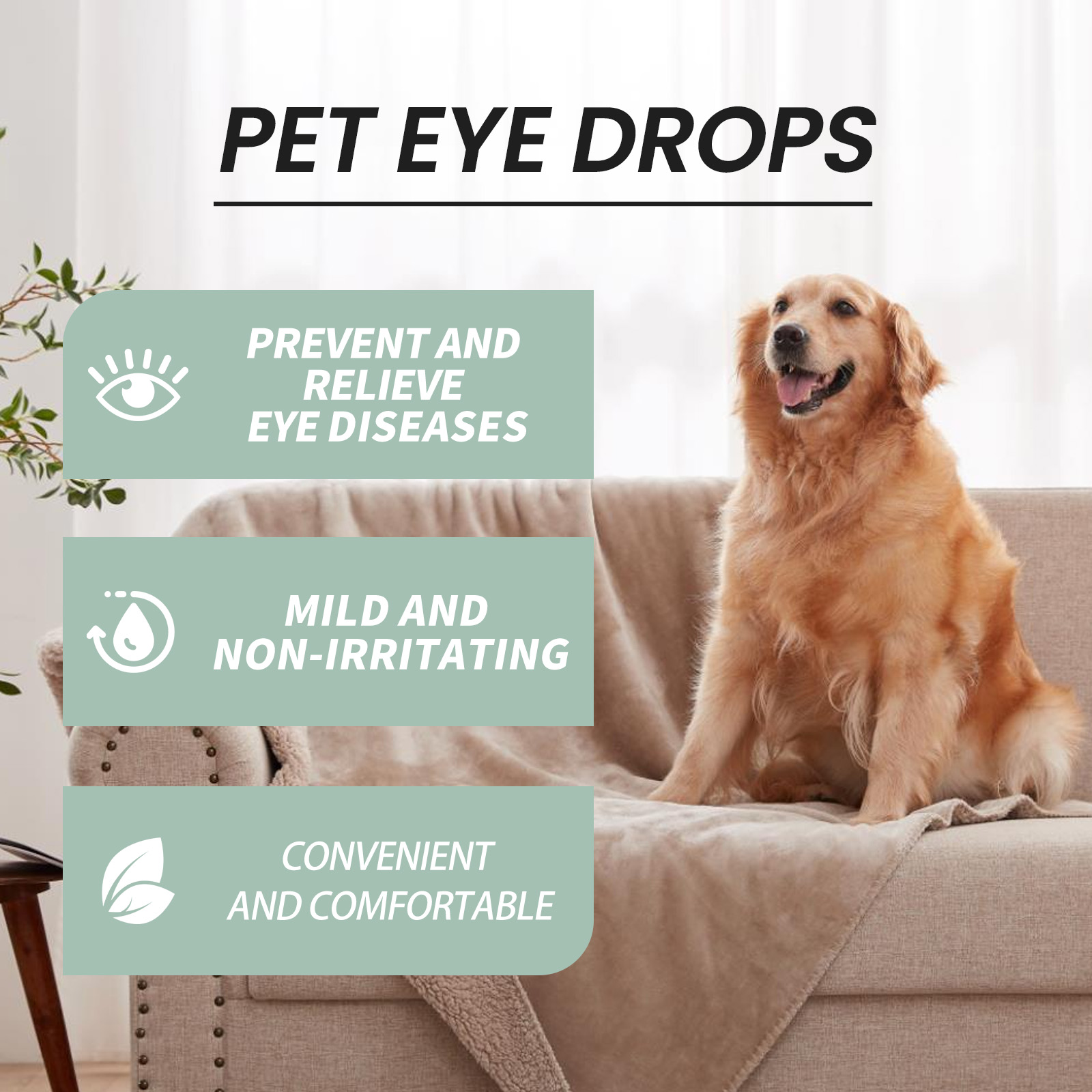 Yegbong Eye Drops For Cats And Dogs, Pet Eye Clean Eye Care Drops For Tear Stains And Dirt — image 4