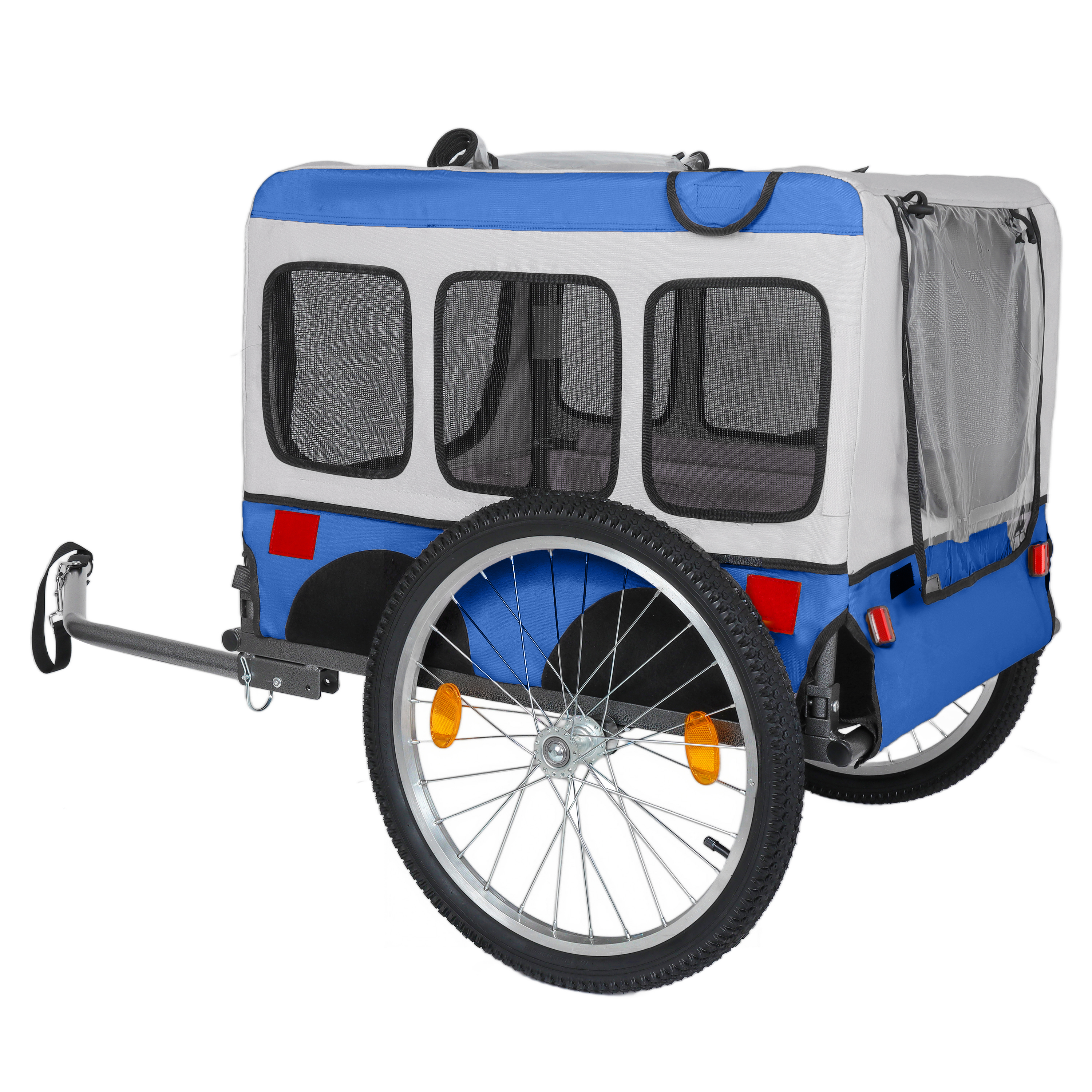 Remolque de Bicicleta Plegable Grande para Perros - Llantas de 20×2 1/8 Pulgadas, Estructura de Acero Resista, Diseño Espacioso, Ciclismo y Aventuras en Terrenos Varios — imagen 10