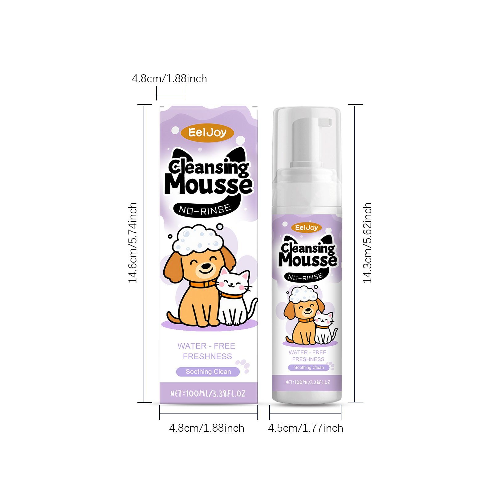 EELJOY No-Rinse Pet Face Cleansing Mousse, 100 ml — image 4