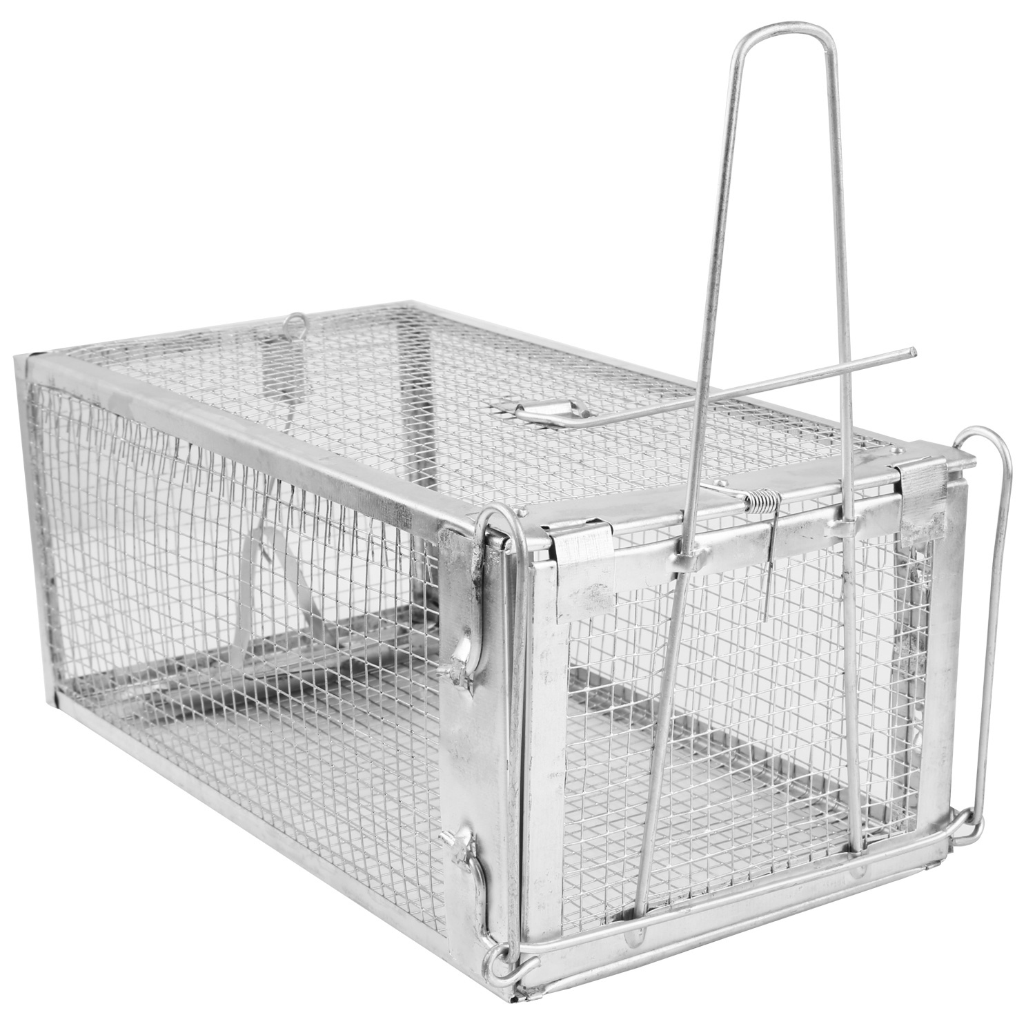 Opciones de Paquete de 2 o 1 Jaula Trampa Para Ratas, Jaula Trampa Humanitaria Para Roedores Vivos de Hierro Galvanizado, Control de Ratones con Cebo y Varilla en U Desmontable — imagen 2