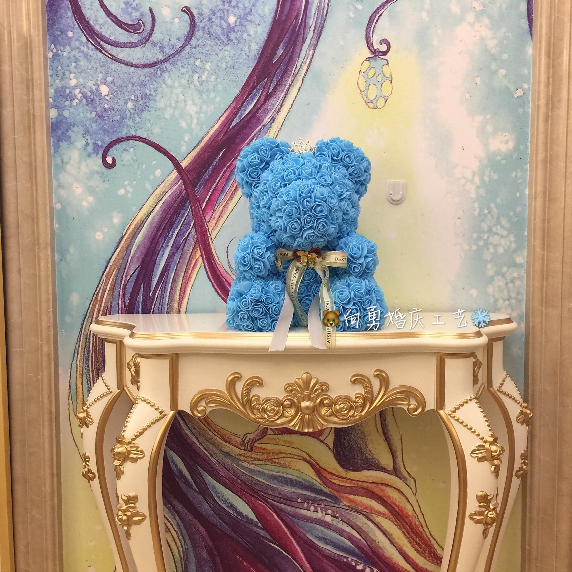 Creative Tanabata Valentine's Day Simulation Flowers Bear Eternal Flowers Foam Bear Roses Bear Gift Box Hug Bear — image 15