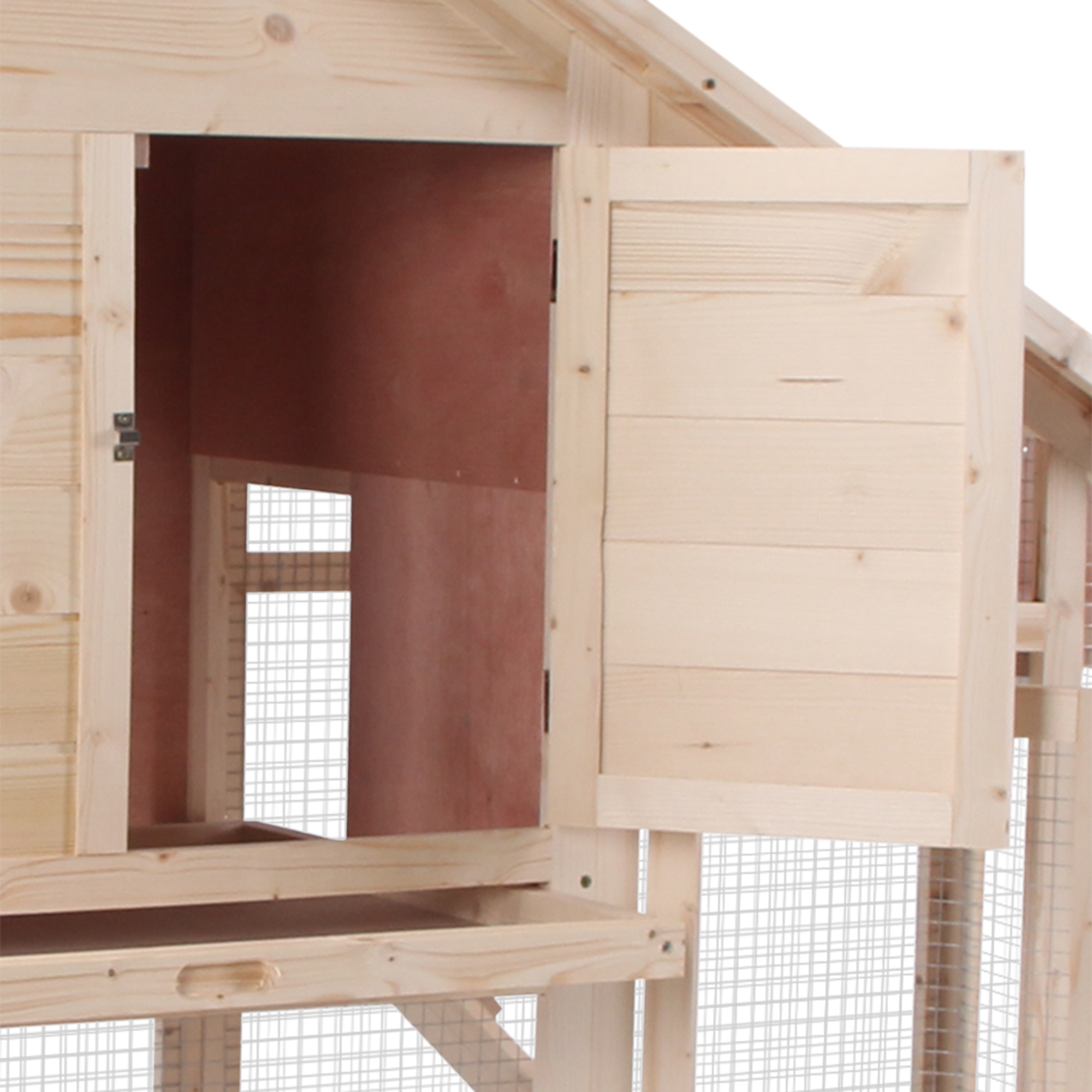 55" L 2-Tier Wooden Rabbit Hutch Bunny Cage — image 6