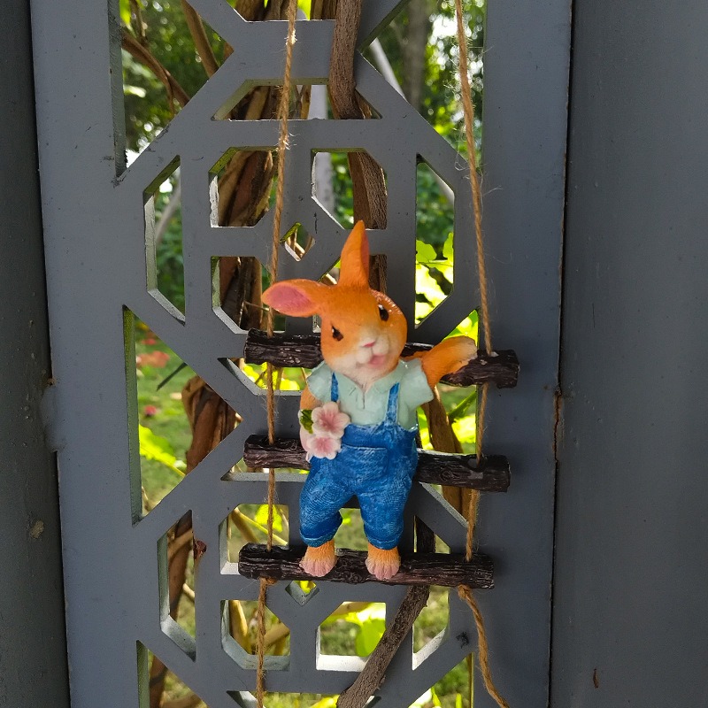 Rabbit rope ladder tree hanging wall decoration pendant — image 6