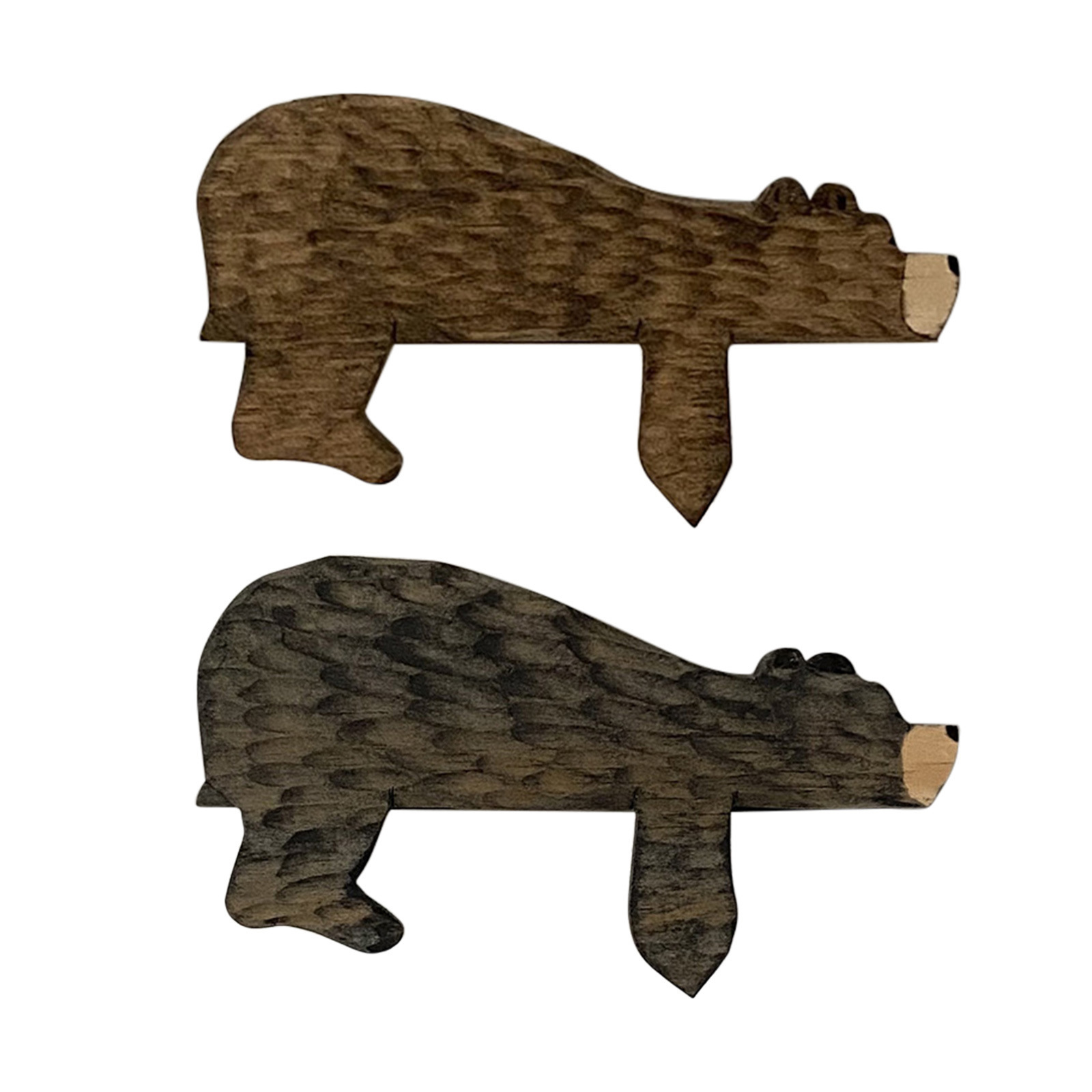 Interesting animal brown bear room door top wooden decoration home creative door frame decoration ornaments — image 1