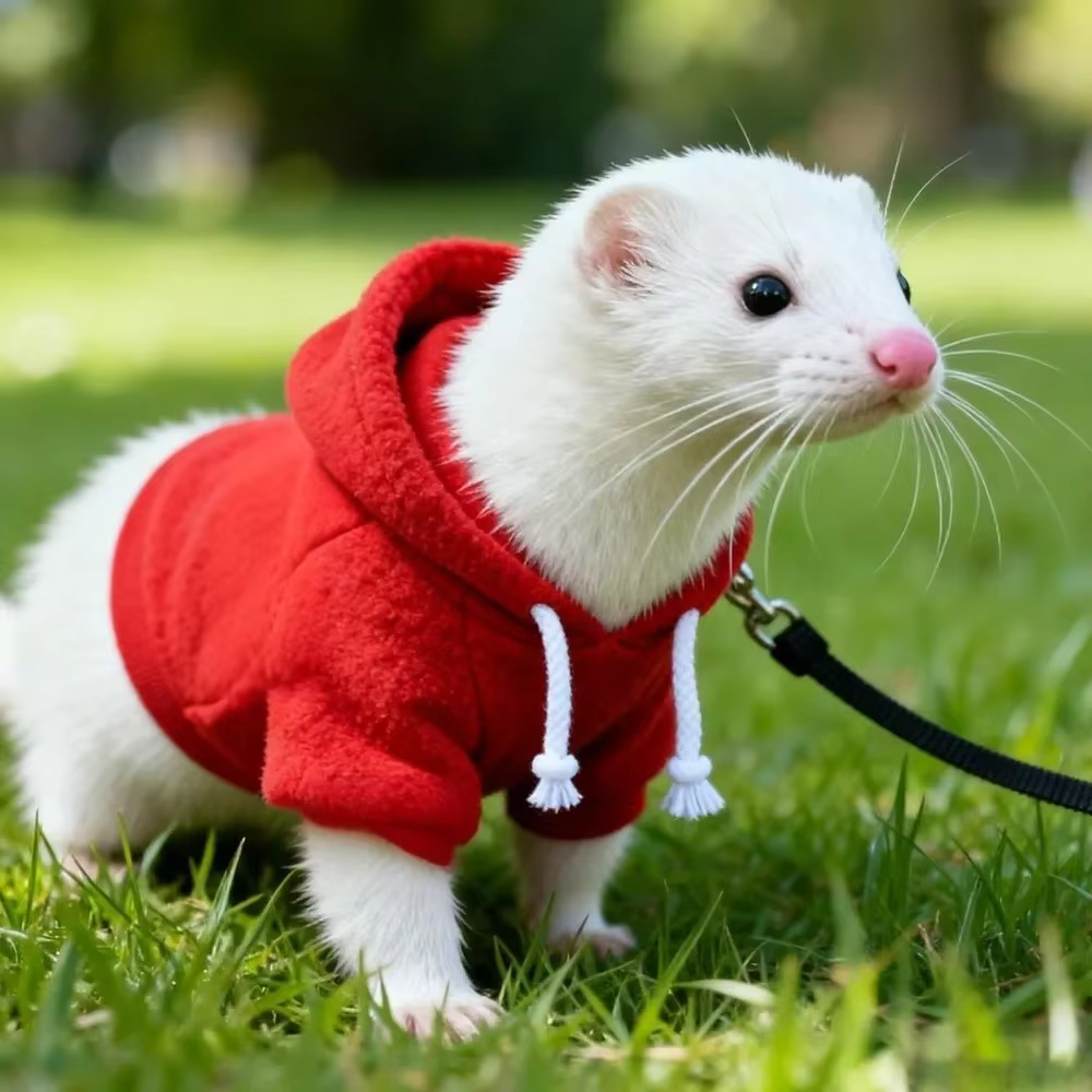 Chaquetón de Ferret Elegante con Cierre Elástico - Suave Felpa para Mascotas Calientes — imagen 2