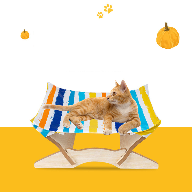 Hammaca para gatos de madera - Colgador para cuatro estaciones - Color multicolor — imagen 1