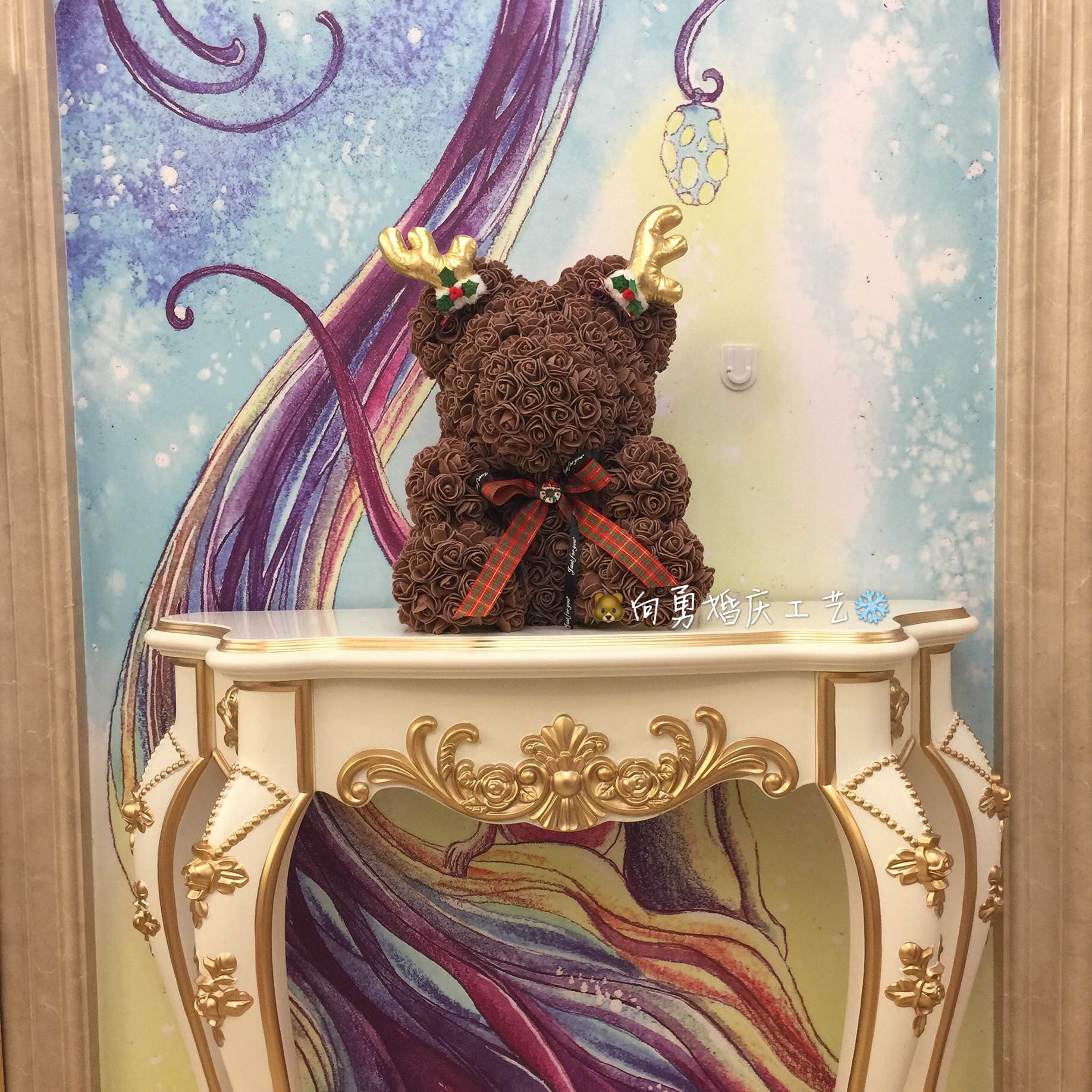 Creative Tanabata Valentine's Day Simulation Flowers Bear Eternal Flowers Foam Bear Roses Bear Gift Box Hug Bear — image 12