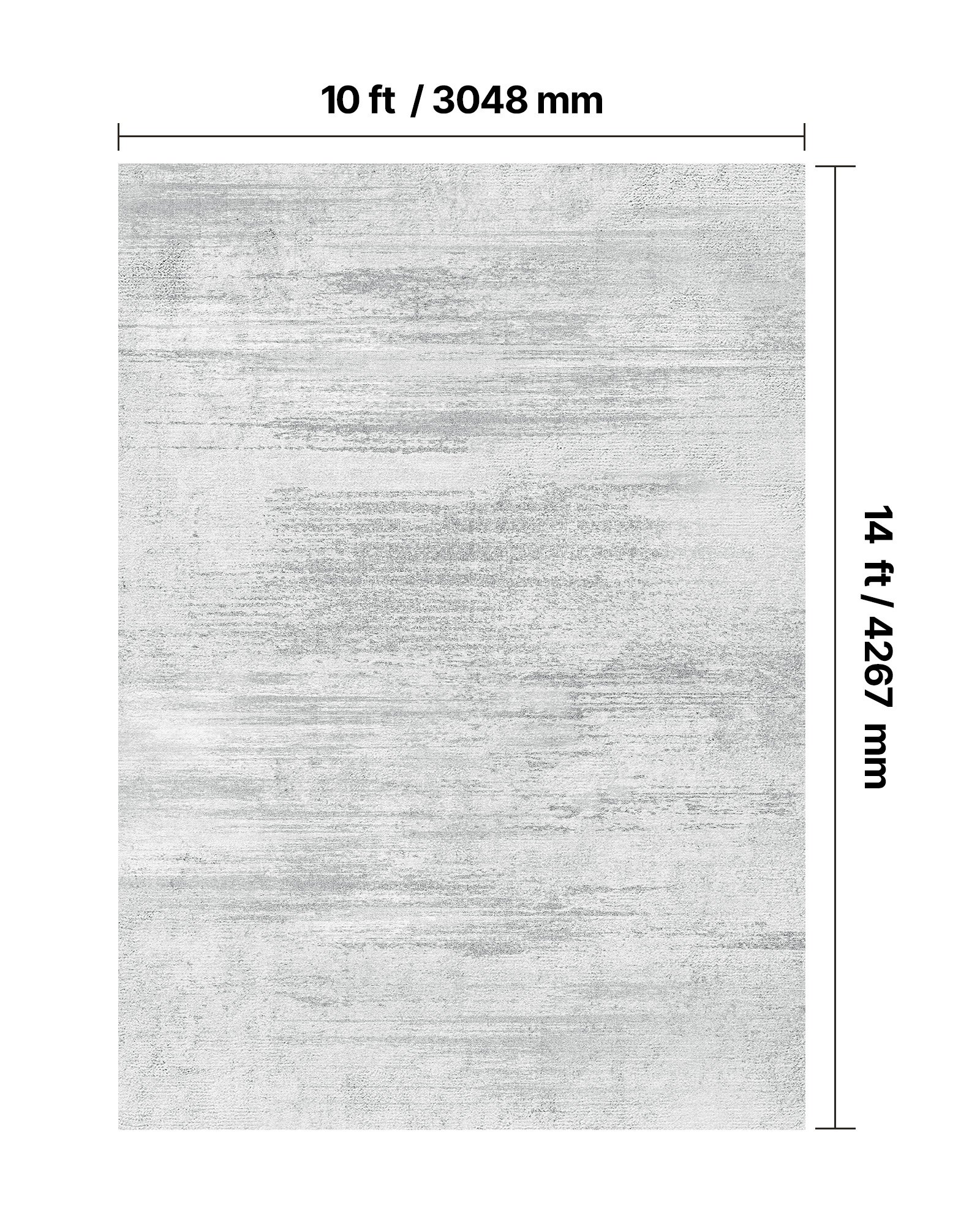 Area Rug, 10 X 14 Ft Large Washable Rug, Non-Slip And Tear-Resistant Soft Carpet, Pet & Child Friendly Modern Area Rugs, Indoor Mat For Bedroom, Office, Living Room, Kids Room, Entryway, Gray — imagen 3