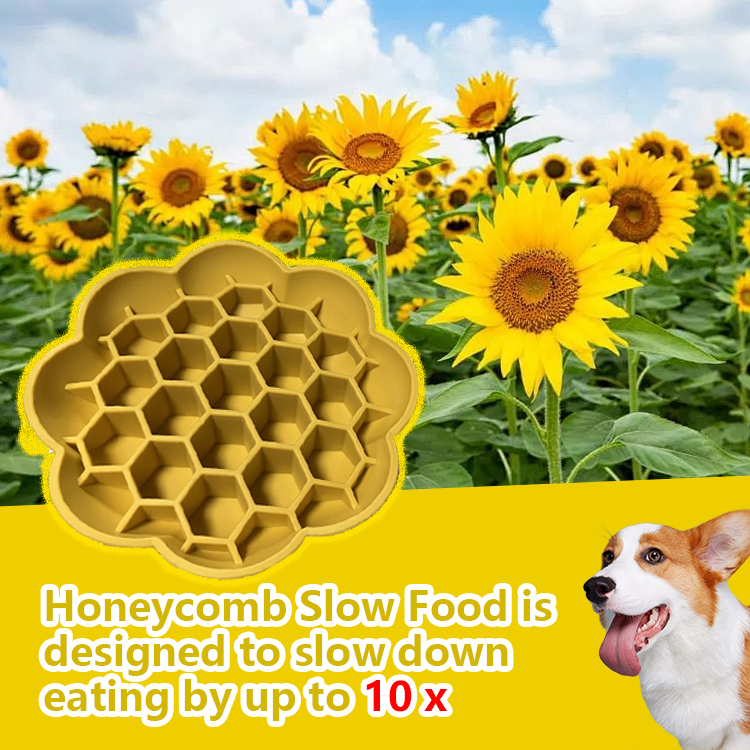 Custom Dog Bowl Slow Feeder Flower Pet Licking Bowl Slow Feeding Silicone Dog Lick Bowl — image 1
