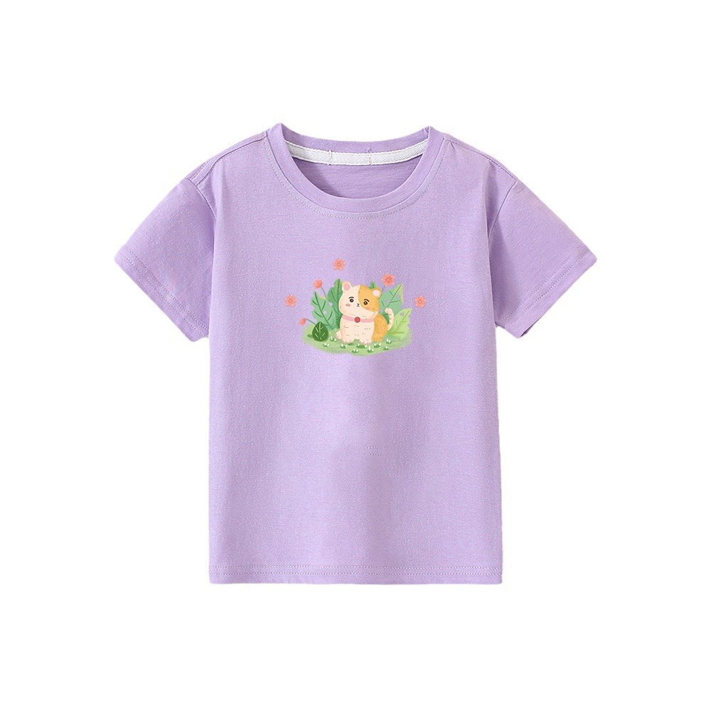 Baby Boy T-Shirt Cartoon Cat Short Sleeve Top Kids — image 1