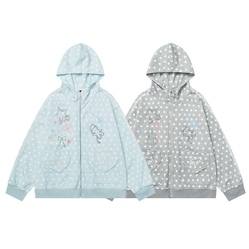 Cat pentagram full print hooded sweatshirt jacket — image 6