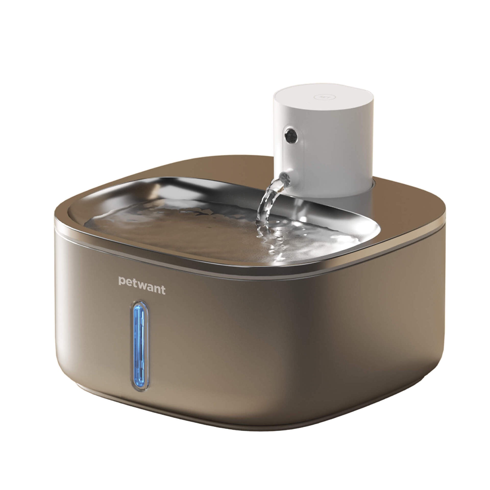 Stainless steel wireless pet water dispenser 5000mA ultra endurance infrared sensing water feeding — image 4