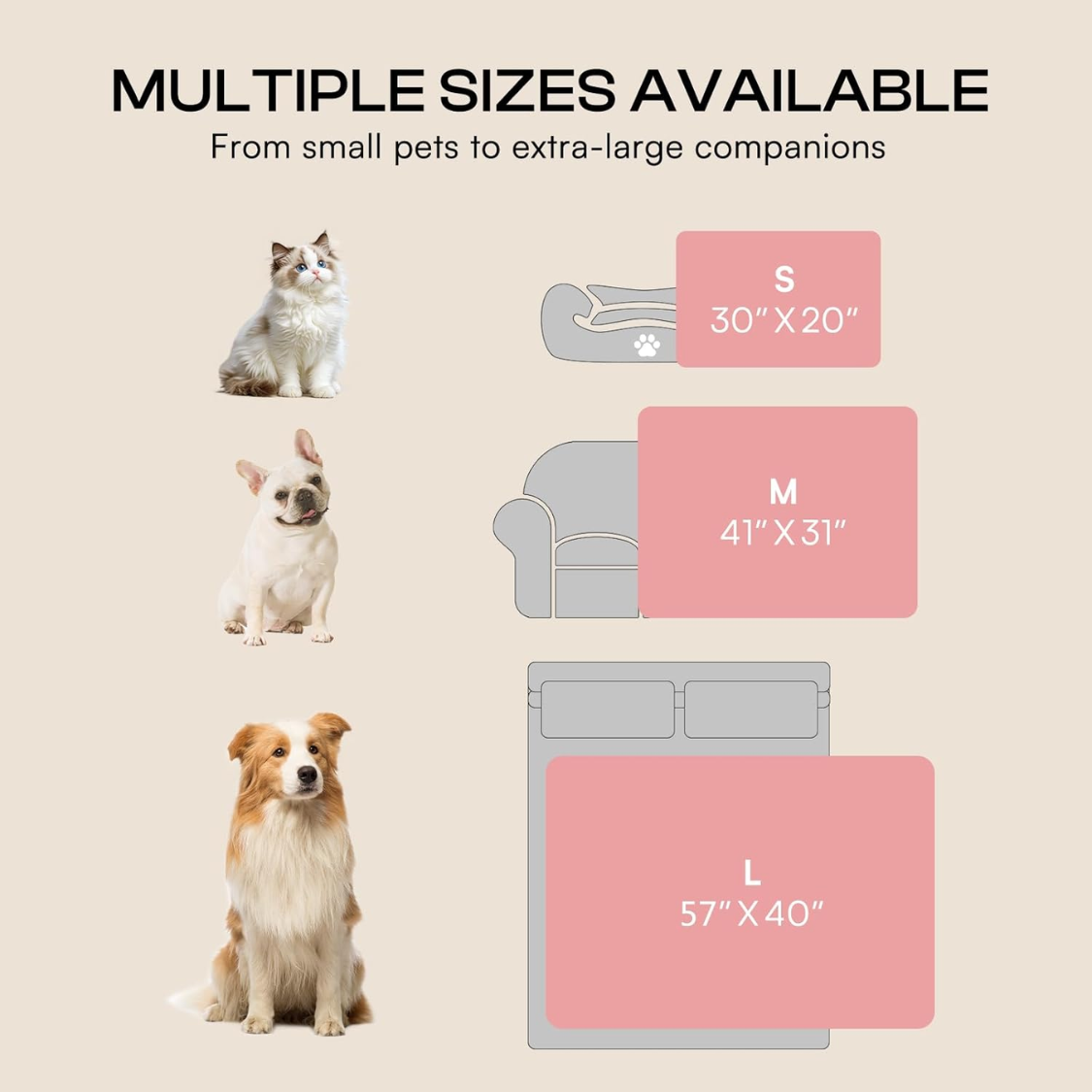 Manta para Perros Pequeños Limpieza Lavable Cama de Mascotas Cubierta de Felpa Suave y Plush con Alfombrado Premium 300GSM Manta Calmante para Gatos y Perros Indómitos — imagen 5