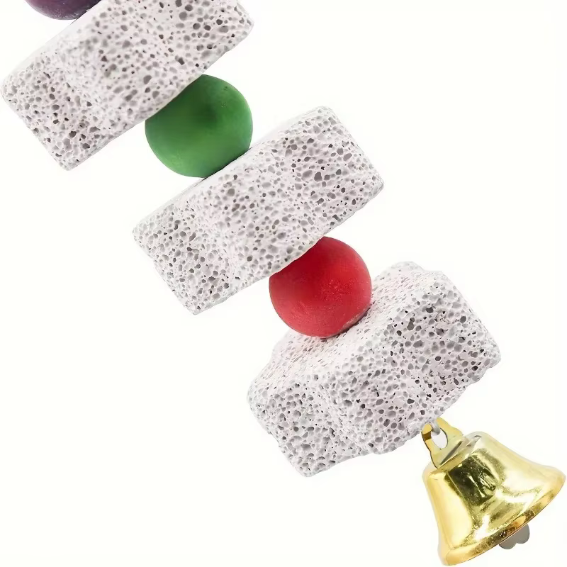 Flower-Shaped Bird Molar Toy Parrot Grinding Stone Bird Cage Toy Parakeet Chinchilla Squirrel Toy Bird Cage Accessories — image 5
