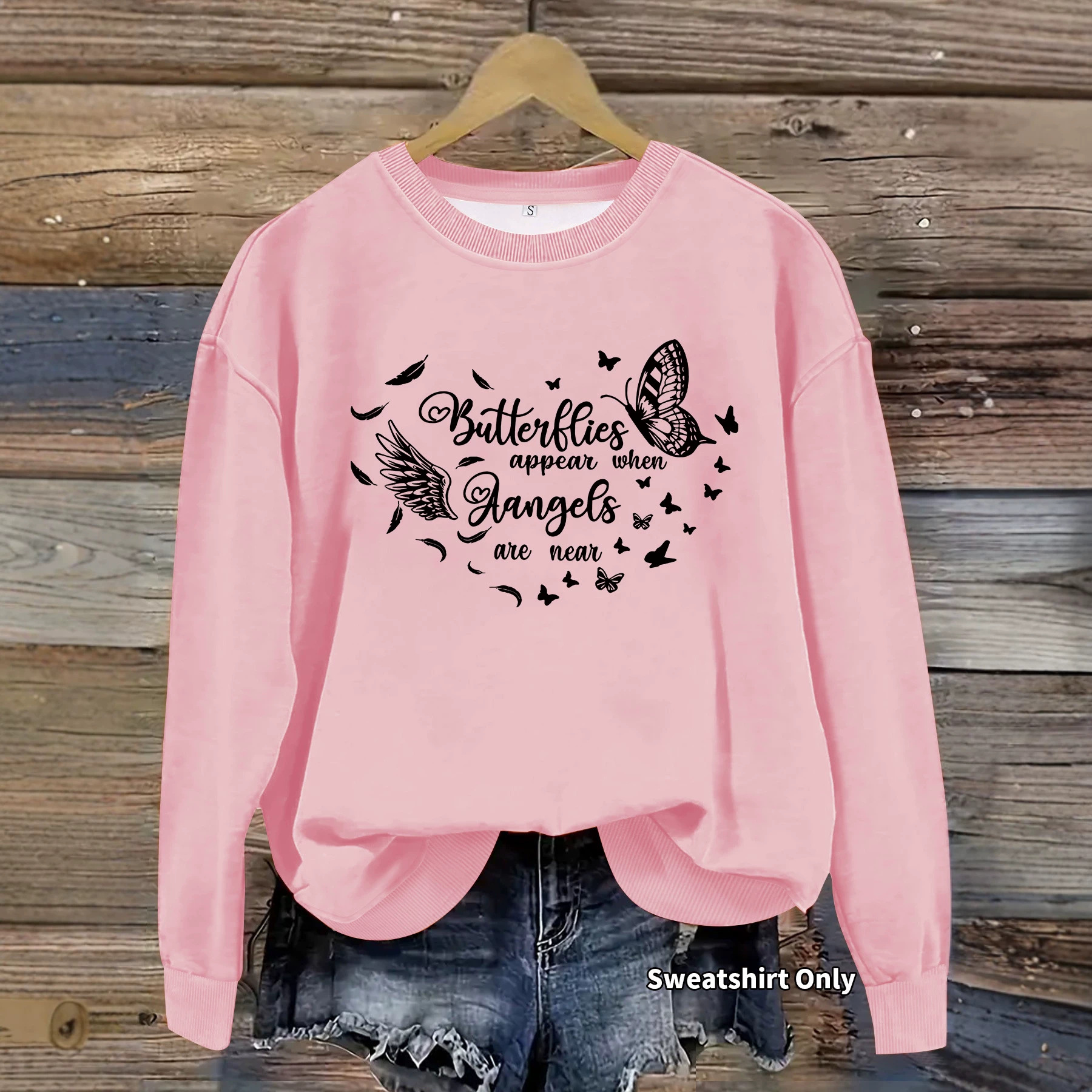 Butterfly printed long sleeved hoodie — imagen 3