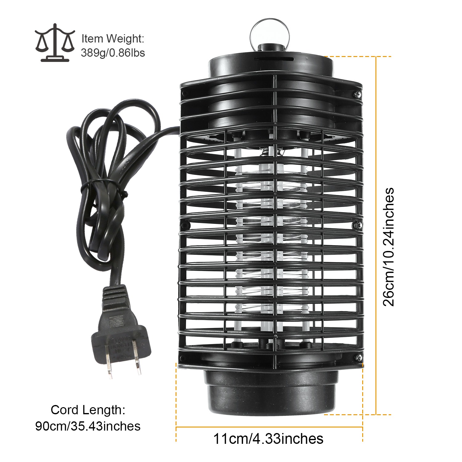 Lampara Electrónica para Atrapar Mosquitos con Luz UV para Verano - Zapatilla de Insectos Silenciosa y Sin Olor — imagen 8