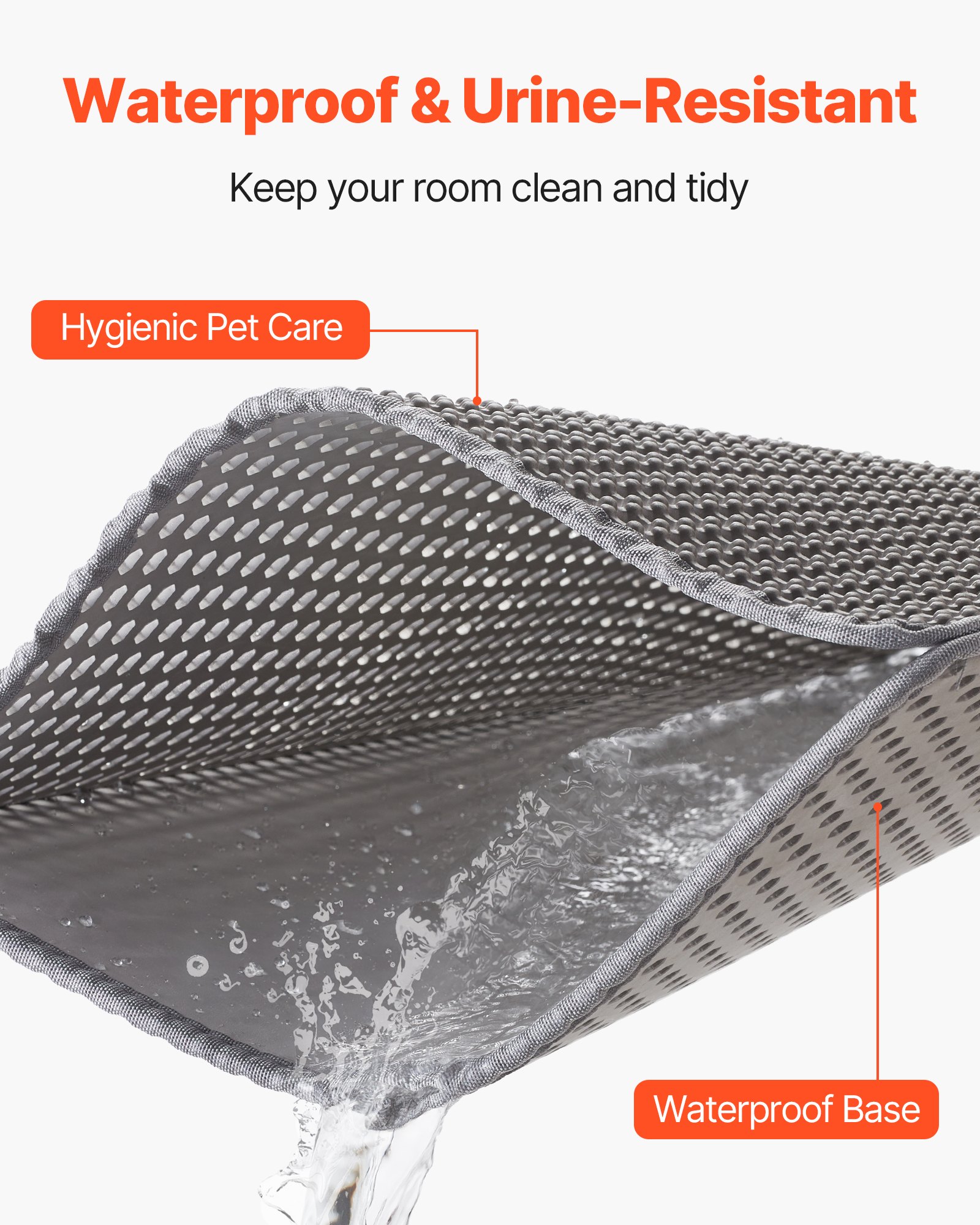 Manta para Lecho de Gato, 24 x 15 Pulgadas, Manta doble Capa Anti-Rastro para Gatos Domésticos, Diseño de Celdas Hexagonales, Suave con las Patas, Limpia y Fácil de Limpiar para Pisos — imagen 5