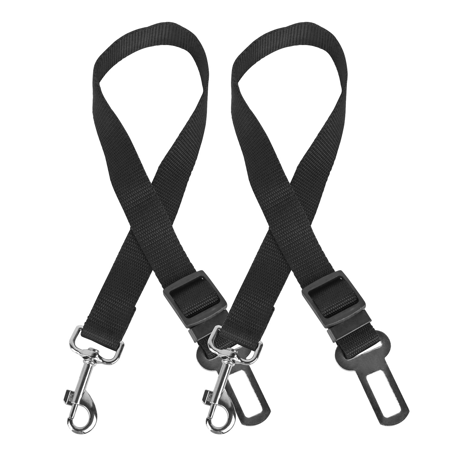 2 cinturones de seguridad para perro, correas ajustables de seguridad tipo arnés para perro y gato, correa de cinturón de seguridad de tela de nylon para vehículo — imagen 1