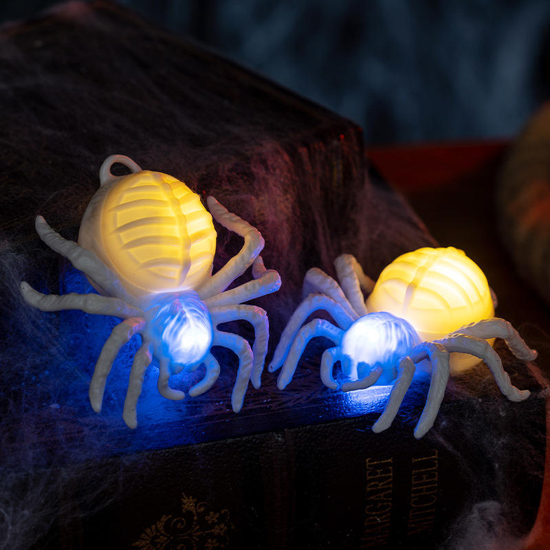 Halloween Decorative Glowing Eye Spider Lamp Party Decoration LED Dual-Color Night Light Candle Light — image 4