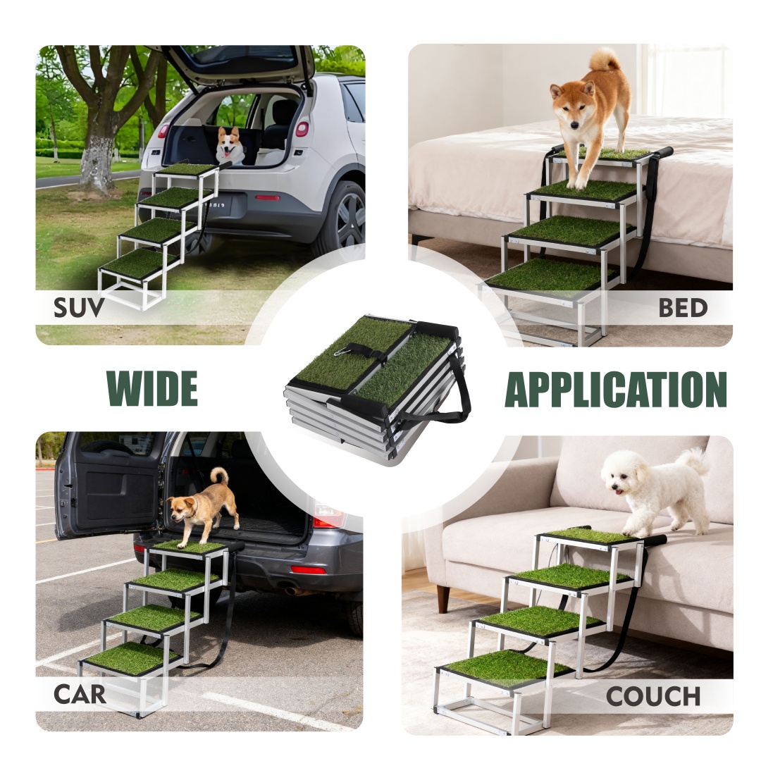 Foldable Dog Ramp For Cars, SUVs, Trucks, Portable Pet Dog Stairs For Large Dogs With Non-Slip Surface Reinforced Design, Lightweight Yet Sturdy Supports Up To 250lbs — imagen 5