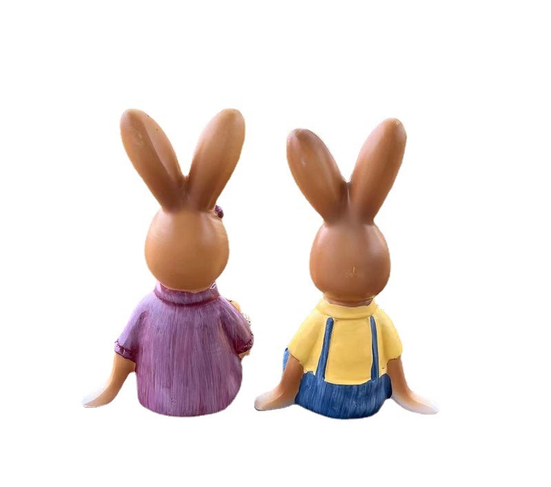 Decoración de Conejitos de Resina — imagen 1