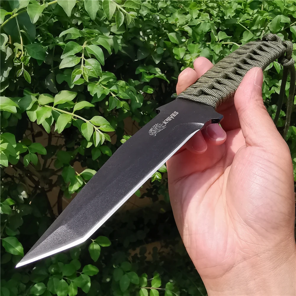 Military Tactical Fixed Blade Knife, Full-Tang Steel Construction for Survival, Camping & Professional Outdoor Use — image 1