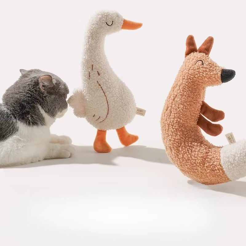 Juguetes para gatos y perros, mordedores para gatos y perros, juguete de masticar con chirrido, muñeca de peluche interactiva para gatos y perros, productos para mascotas — imagen 3
