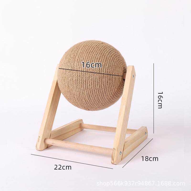 Tablero de Rasguño para Gatos Juguetes para Gatos de Madera Columna de Rasguño para Gatos Fácil de Limpiar Accesorios para Mascotas — imagen 3