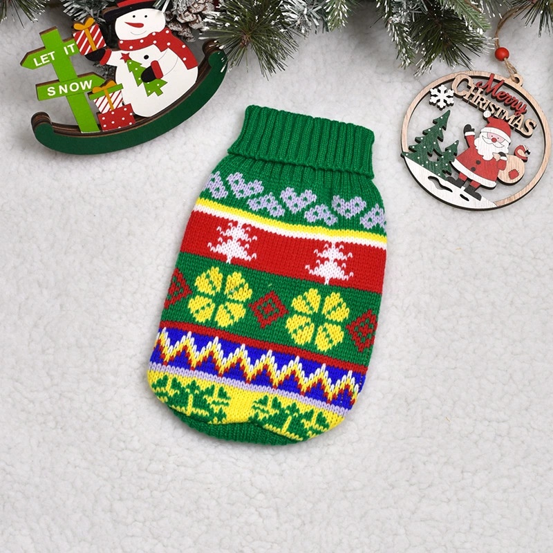 Pet clothes for autumn and winter warm knit Christmas teddy cat sweaters cat and dog clothing — image 13