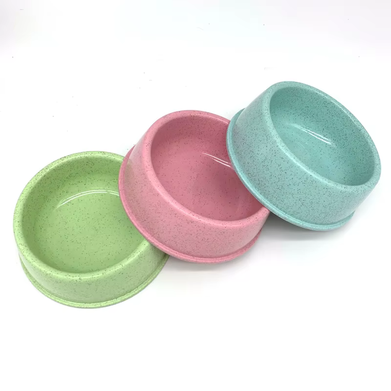 Pet Dog Food Bowl Cat Water Feeding Bowl Durable Thicken Plastic Wheat Stalk Feeder Bowls for Small Medium Dogs Puppy Products — image 3