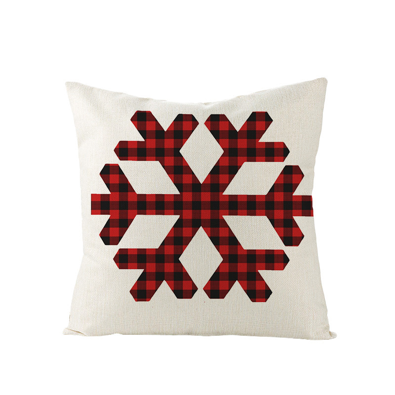 Christmas Pillow with Red Letter Elk Printed Cushion Cover and Linen Pillow Cover — image 9