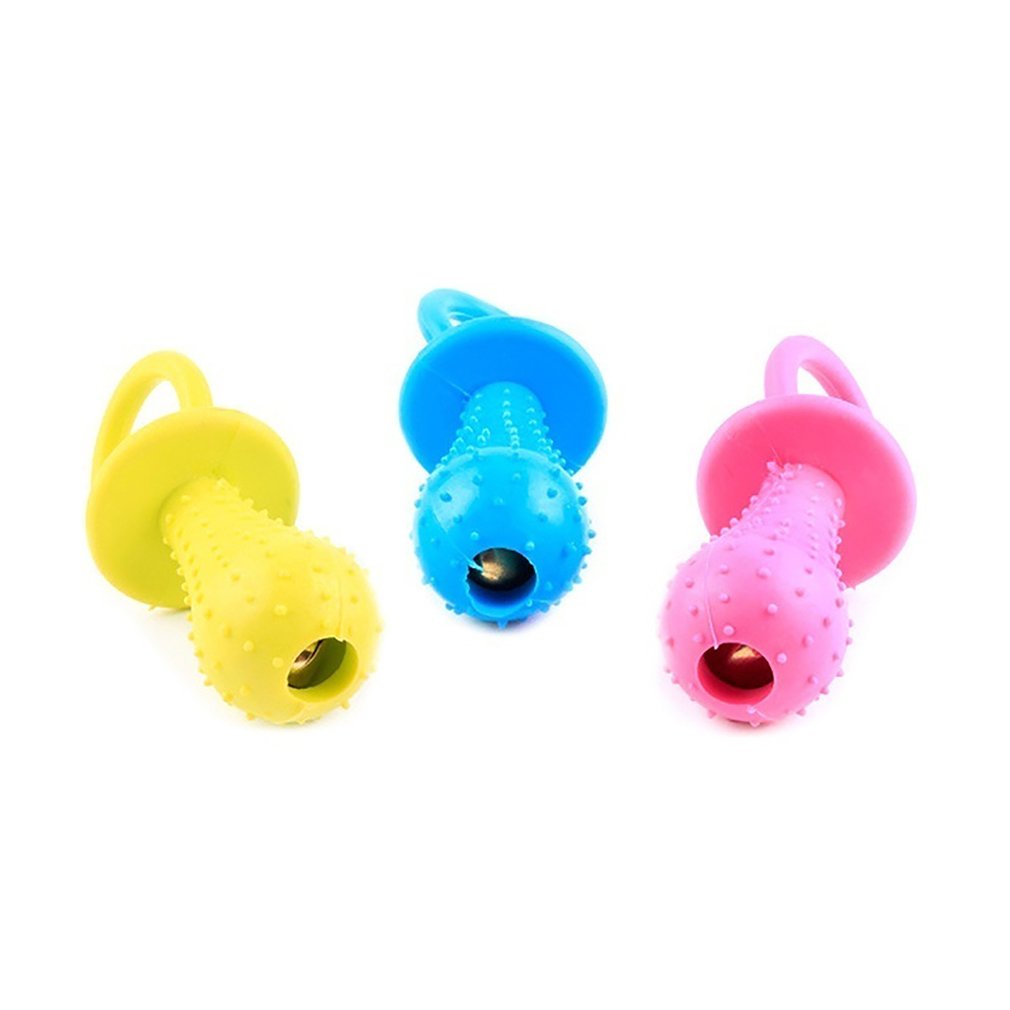 Juguetes para Perros Toy de Mordida Material de Goma Sonido de Llave Forma de Tetina para Cachorros Color Aleatorio Caliente — imagen 4